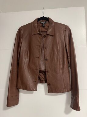 Laundry By Shelli Segal Brown Leather Jacket